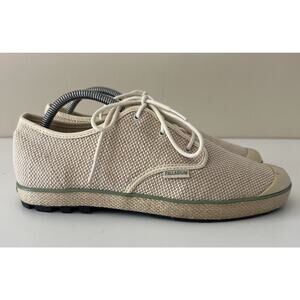 Palladium x Anthropologie Raffia Sneakers Ivory Woven Cotton Low Women's 10